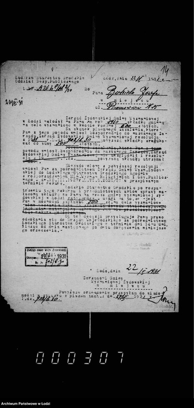 Obraz 18 z jednostki "[Składki na rzecz gminy]"