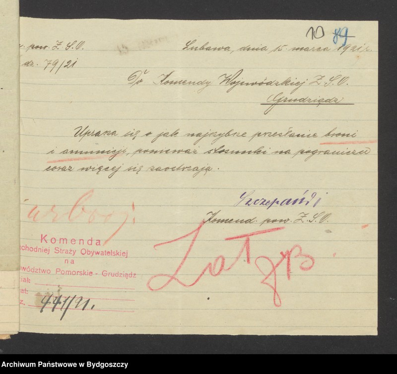 image.from.unit.number "Zaopatrzenie w broń Komendy Wojewódzkiej i Komend Powiatowych Zachodniej Straży Obywatelskiej na Województwo Pomorskie"