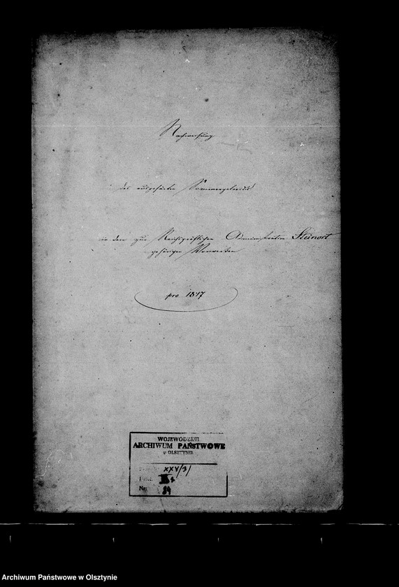 image.from.unit.number "Nachweisung des ausgesäten Sommergetreides in den zur Administration Steinort gehörigen Vorwerken"
