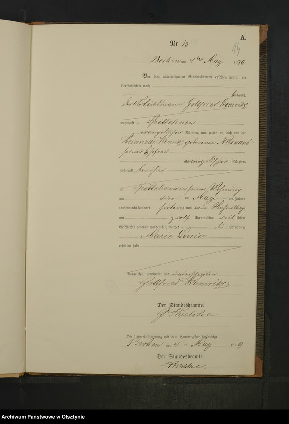 Obraz 16 z jednostki "Geburts-Neben-Register Nr 1 - 39"