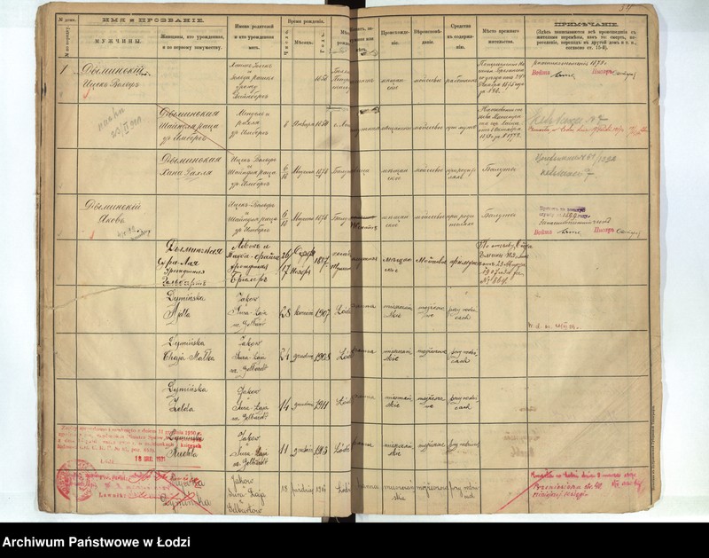 image.from.unit.number "[Księga ludności stałej m. Łodzi guberni piotrkowskiej - Dzielnicy Bałuty nr domu 1-9]"