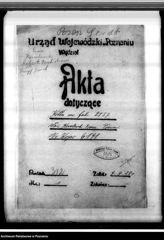 Obraz 4 z jednostki "Przedsiębiorstwo budowy dróg i szos Fr. Kowalewskiego Poznań nr woj. kotła 6191"