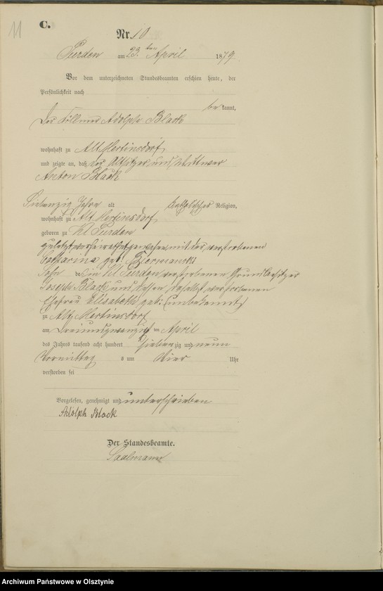 image.from.unit.number "Sterbe-Haupt-Register Nr 1 - 38"