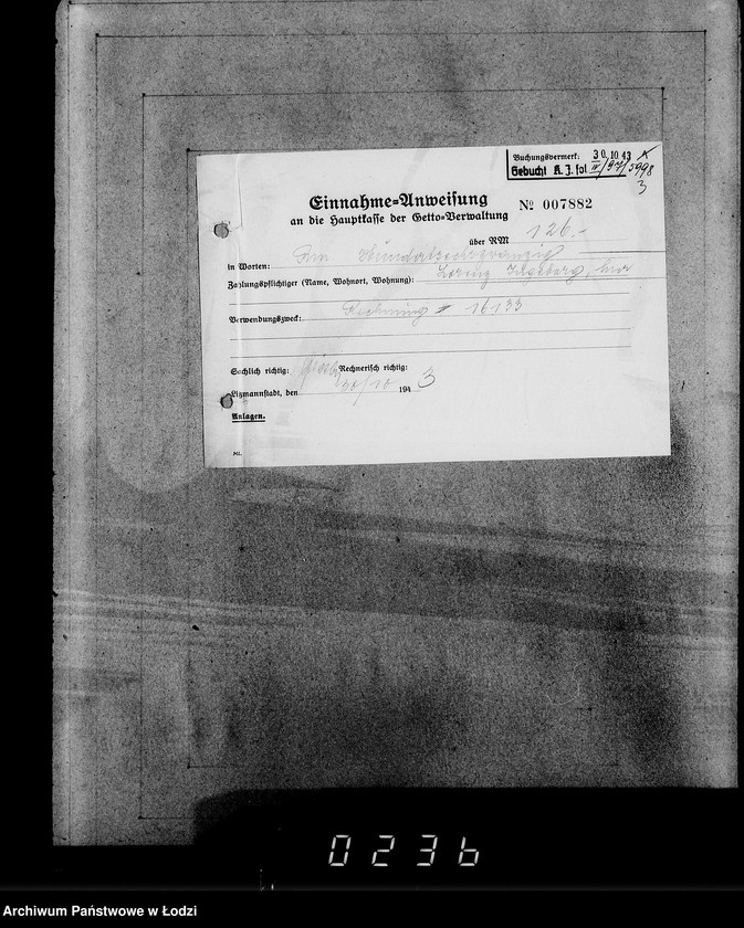 Obraz 7 z jednostki "22. Kassenbelege nr 5732- 5998"