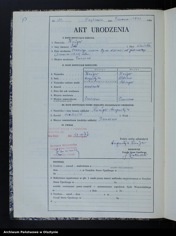 image.from.unit.number "Księga urodzeń Nr 1 - 57, 1-57, 1-74 /przepisana w języku polskim z oryginału niemieckiego w dniu 10.12.1956r./"