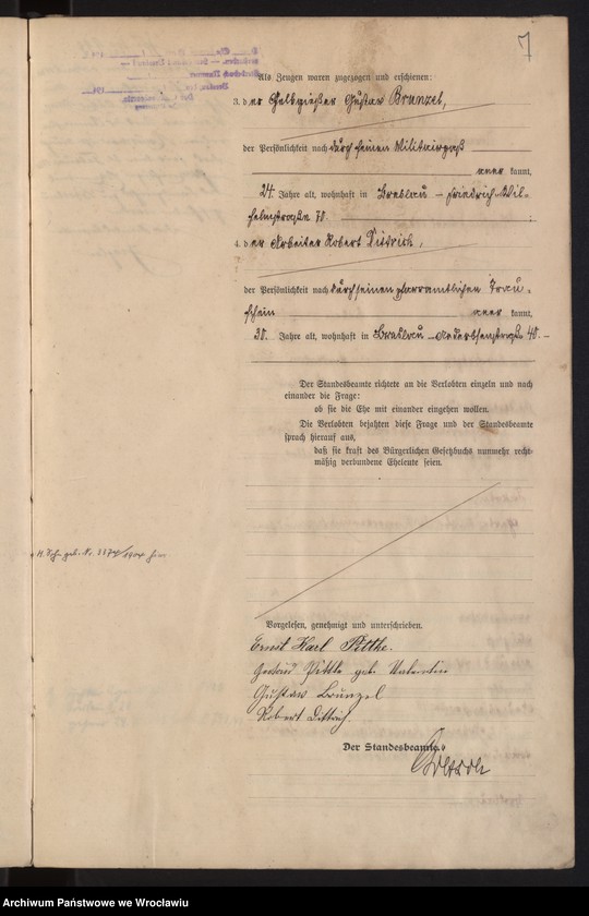 image.from.unit.number "Heiraths-Haupt-Register Breslau I 1900 Band 6"