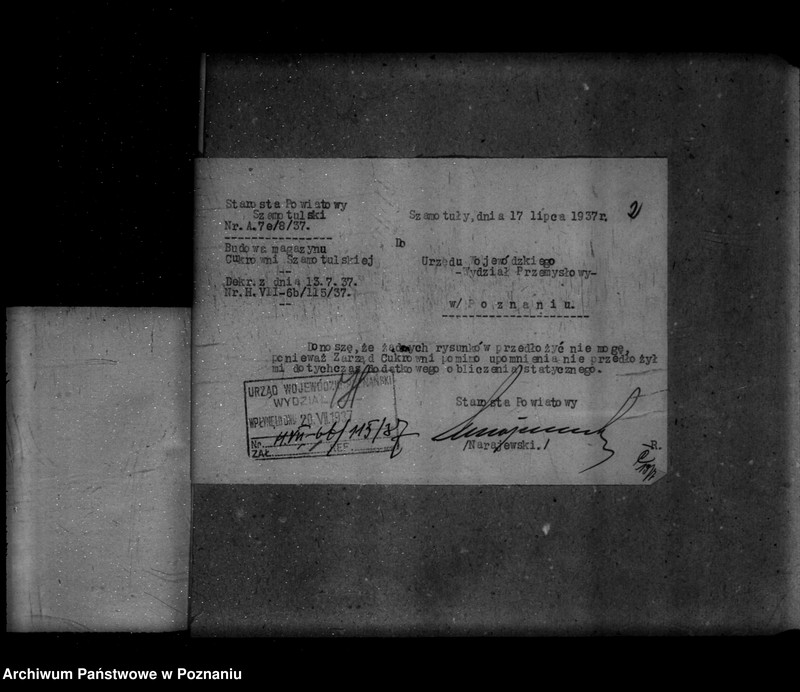 Obraz 6 z jednostki "Zatwierdzenie zakładu przemysłowego .magazynu Cukrownia w Szamotułach Spółka z o. o./"