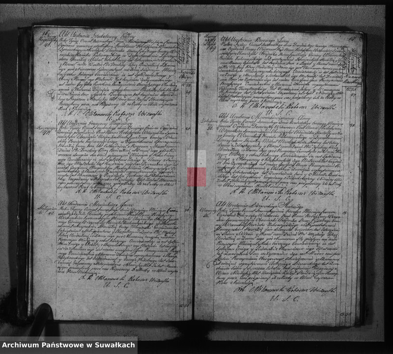image.from.unit.number "Akta urodzonych gminy wiżańskiey powiatu kalwaryjskiego w departamencie łomżyńskim od dnia 1-go miesiąca stycznia do dnia ostatniego miesiąca grudnia 1816 roku"