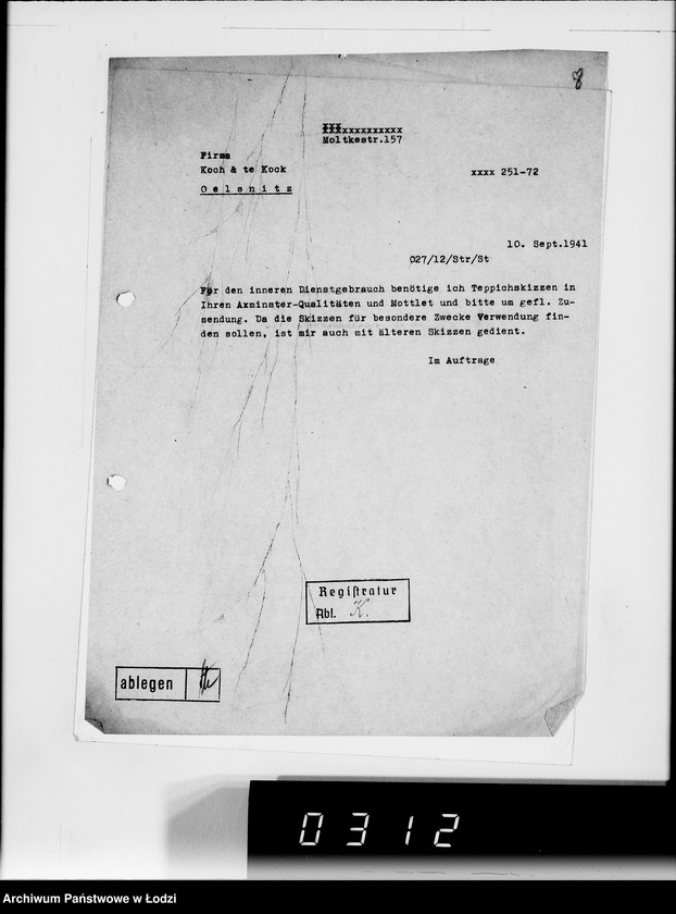 Obraz 12 z jednostki "[Korespondencja z urzędami, instytucjami i firmami] Lit.Ko-Ky"