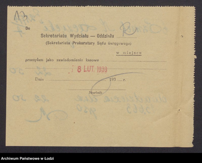 Obraz 15 z jednostki "Izrael Moszek Łęczycki – wyrób i sprzedaż trykotaży i pończoch"