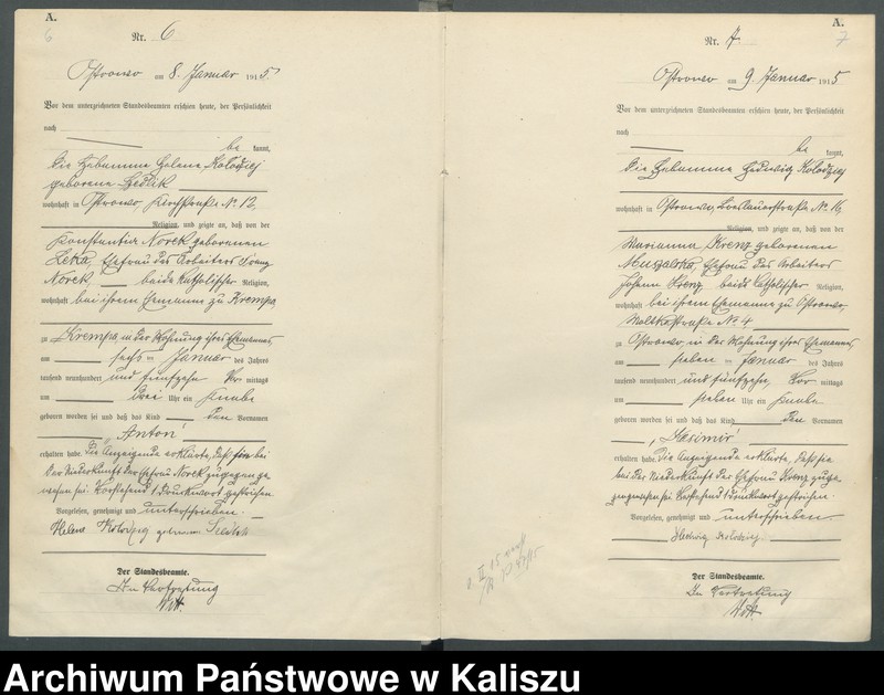 Obraz 8 z jednostki "[Księga urodzeń]"