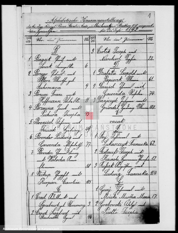 image.from.unit.number "Księga małżeństw za rok 1892 [nr 1 - 105]"