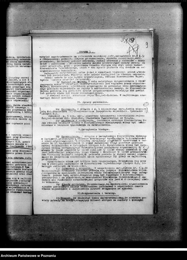 Obraz 13 z jednostki "Zarządzenia, okólniki, instrukcje, regulaminy, korespondencja Wydziału Młodych"