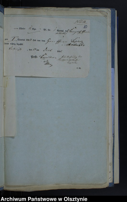 image.from.unit.number "Ausgabe Beläge der Kirchspiels Schulkasse"