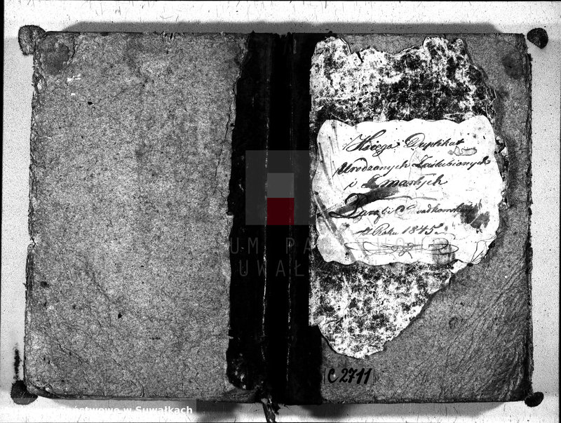 image.from.unit.number "Księga duplikat aktów urodzenia, zaślubin, zgonów w parafii suwalskiey z roku 1845"