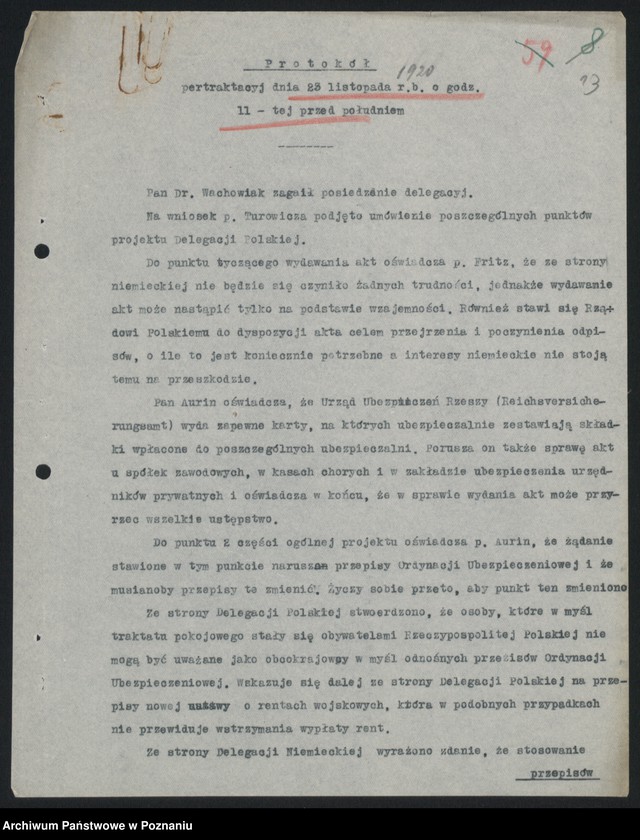 Obraz 15 z jednostki "[Rokowania polsko-niemieckie w sprawach ubezpieczeń społecznych]"