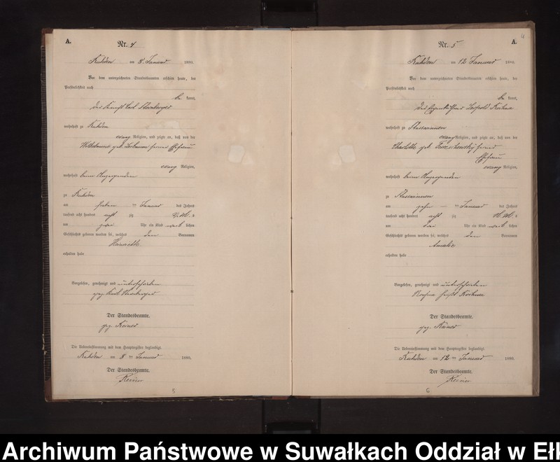 image.from.unit.number "Geburts-Neben-Register des Preussischen Standes-Amtes Stasswinnen Kreis Loetzen"