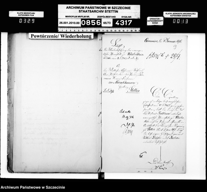 Obraz 14 z jednostki "Kontrolle über die Anstellung der Geistlichen in Folge des Gesetzes vom 11. Mai 1873 im Kreise Cammin"