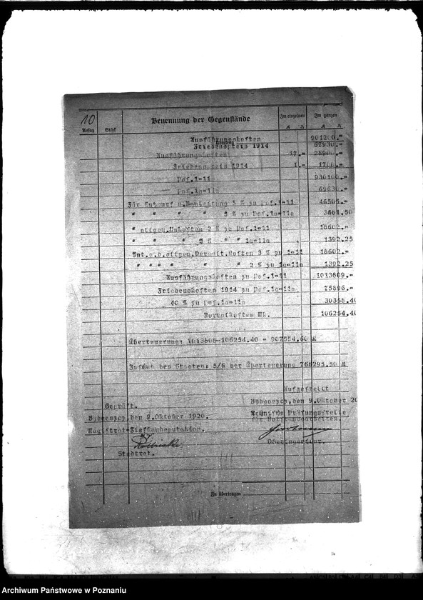 Obraz 14 z jednostki "[korespondencja w sprawie udzielenia zapomóg na roboty interwencyjne w Bydgoszczy]."
