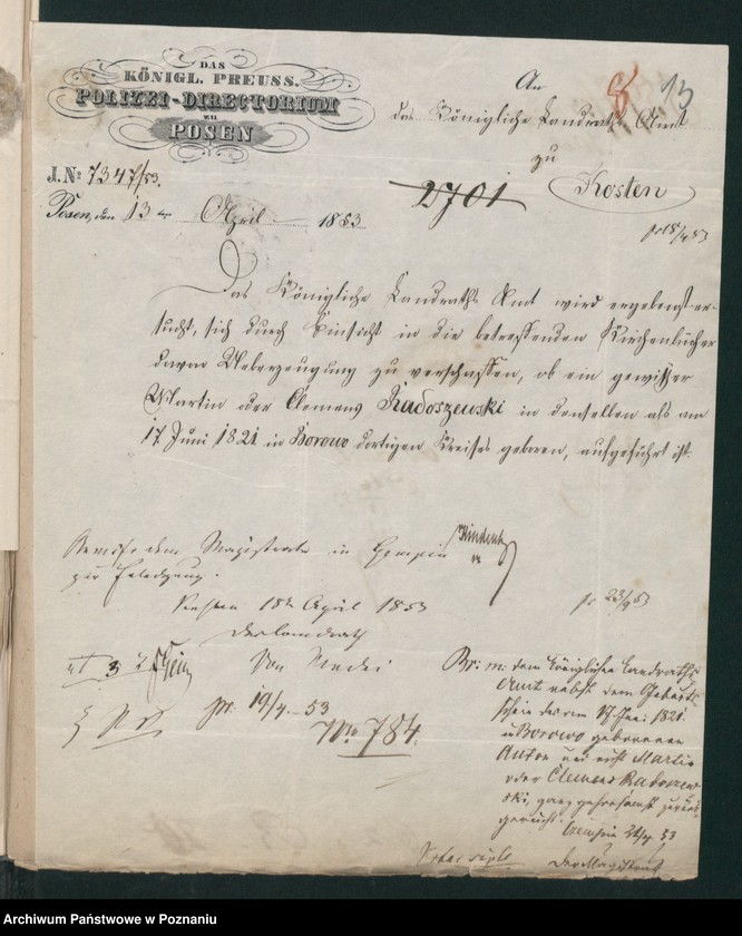 Obraz 20 z jednostki "A. betr. Klemens von Radoszewski"