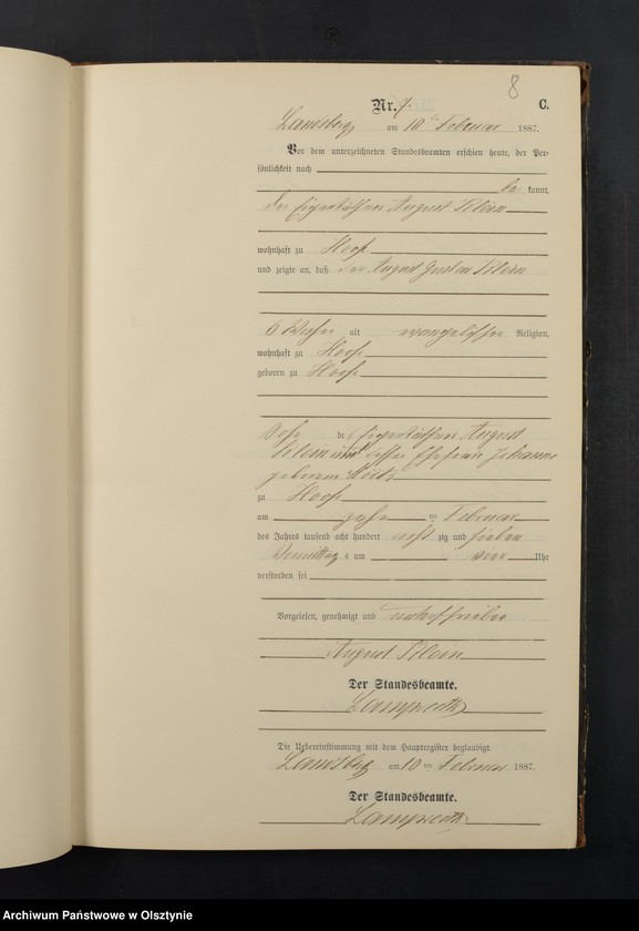 image.from.unit.number "Sterbe-Neben-Register Nr 1 - 87"