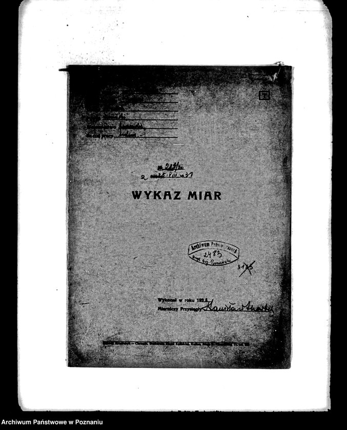 image.from.unit.number "Wykaz miar wsi Szczepidło -majątek Brzeźno powiatu konińskiego /prace scaleniowe/"