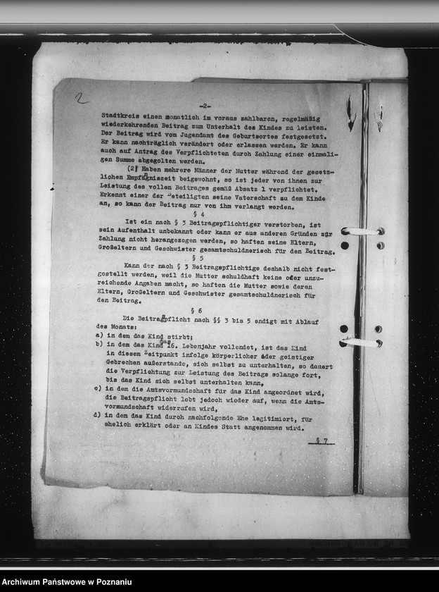Obraz 6 z jednostki "Verordnung über die Rechtsverhältnisse der Schutzangehörigen und staatenlosen unehelichen Kinder polnischen Volkstums"