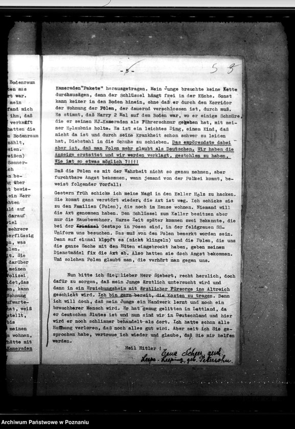 Obraz 9 z jednostki "Überführung des geistig zurückgeblie benen Harry Leepa in eine Heilanstalt im Altreich"