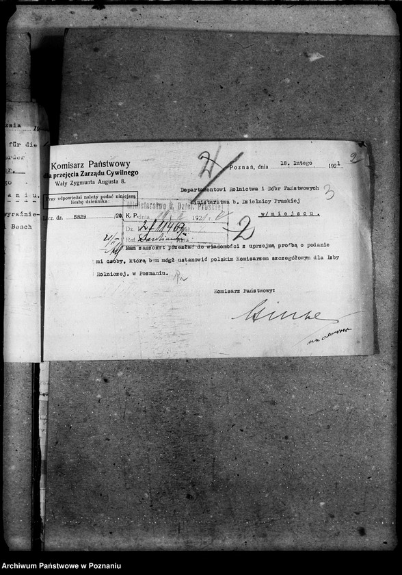 Obraz 7 z jednostki "Sprawy prawne Komisarz Państwowy do przyjęcia Zarządu Cywilnego i rozrachunku z Niemcami"