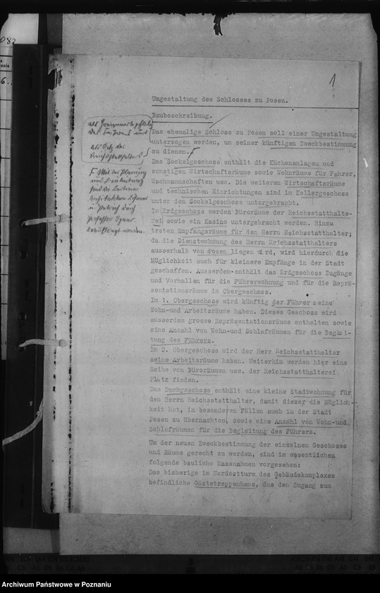 Obraz 5 z jednostki "Kostenvoranschlag. Neugestaltung des Schlosses zu Posen"