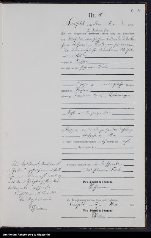 image.from.unit.number "Sterbe-Neben-Register Nr 1 - 47"