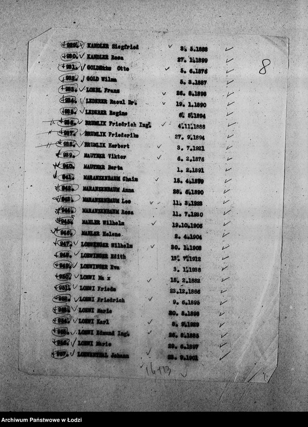 image.from.unit.number "[Wykazy imienne Żydów zagranicznych wsiedlonych do getta]"