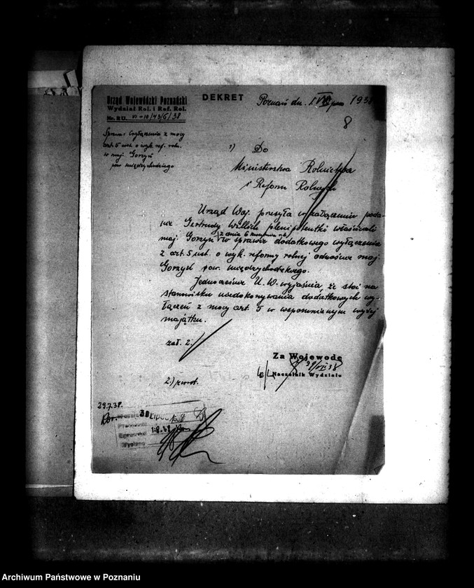 Obraz 12 z jednostki "Majątek Gorzyń powiatu międzychodzkiego wyłączenie z art. 5 ustawy o reformie rolnej"