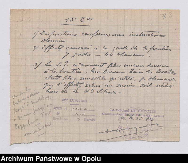 Obraz 10 z jednostki "/Korespondencja i zarządzenia dotyczące służby granicznej, wewnętrzno-administracyjnych kontroli ruchu ludności/ 31.01.- 23.05.1920"