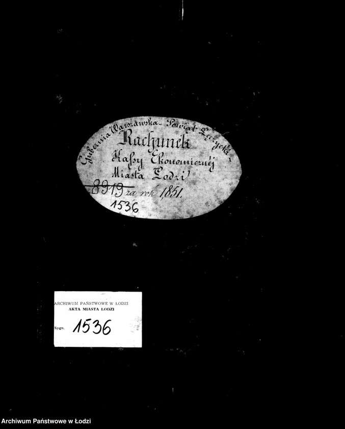 Obraz 4 z jednostki "Rachunek kasy ekonomicznej m. Łodzi na rok 1851"
