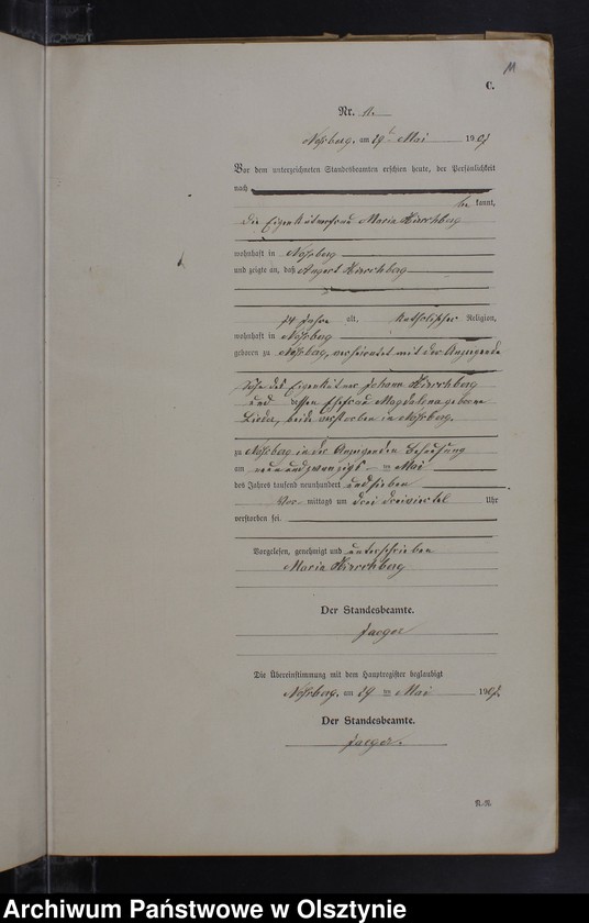 image.from.unit.number "Sterbe-Neben-Register Nr 1 - 19"