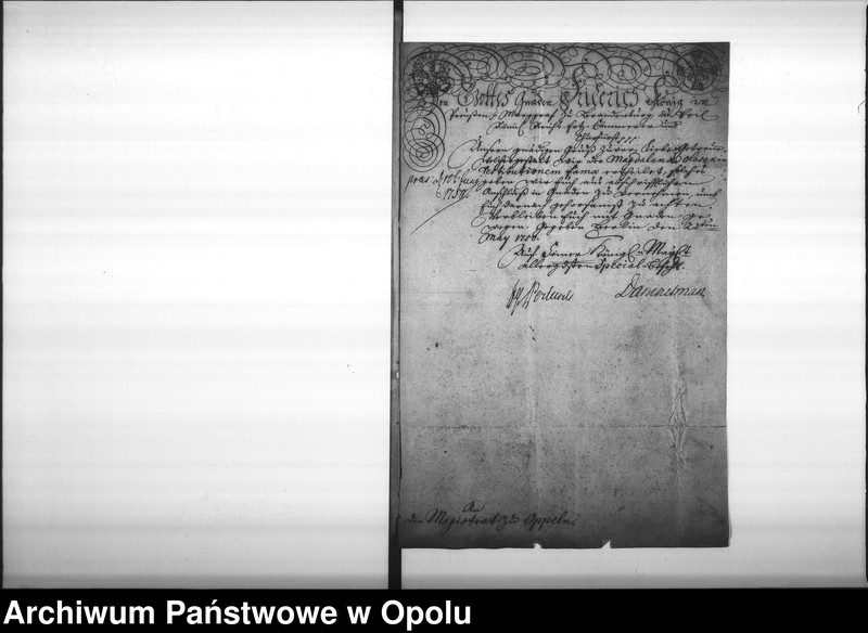 Obraz 6 z jednostki "Acta des Magistrats zu Oppeln betreffend die Legitimation unehelich erzeugter Kinder und Personen Vol. I"
