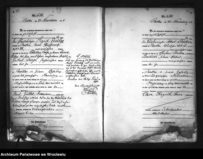 image.from.unit.number "Geburts-Haupt-Register Breslau I 1874 Band 2"