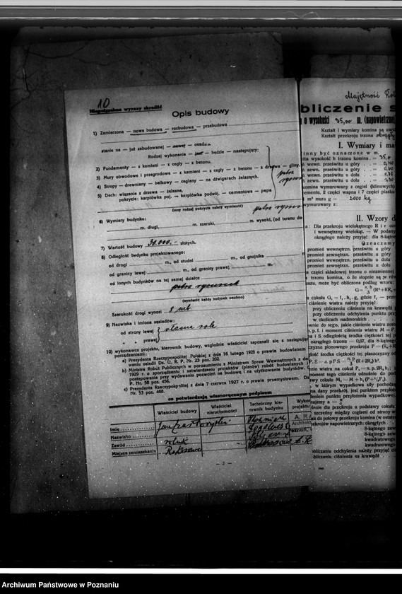 Obraz 15 z jednostki "Zatwierdzenie projektu i urządzenia zakładu przemysłowego /cegielni/ Jana Czartoryskiego w Rokosowie pow. gostyński"