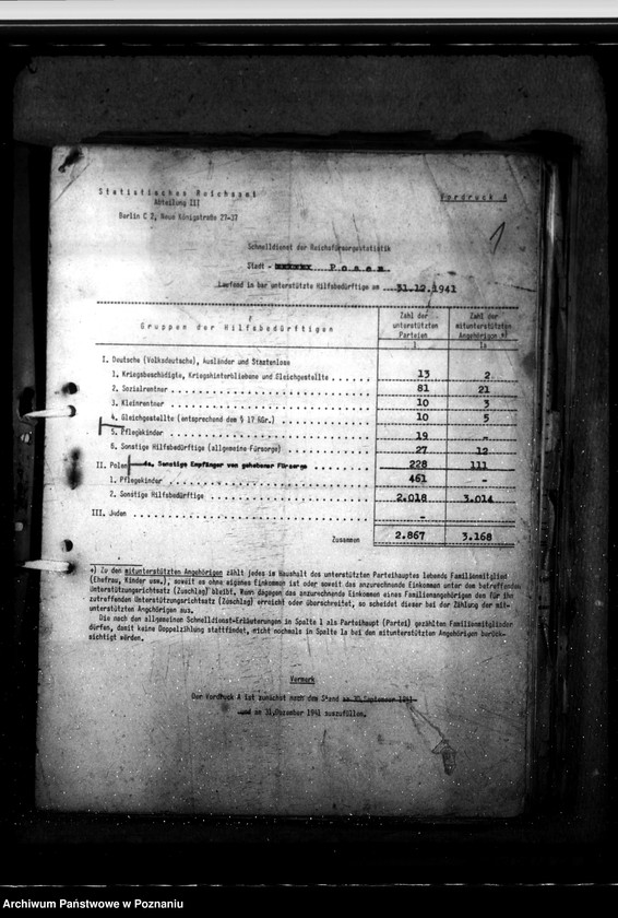 Obraz 5 z jednostki "Schnelldienst der Reichsfürsorgestatistik Regierungsbezirk Posen"
