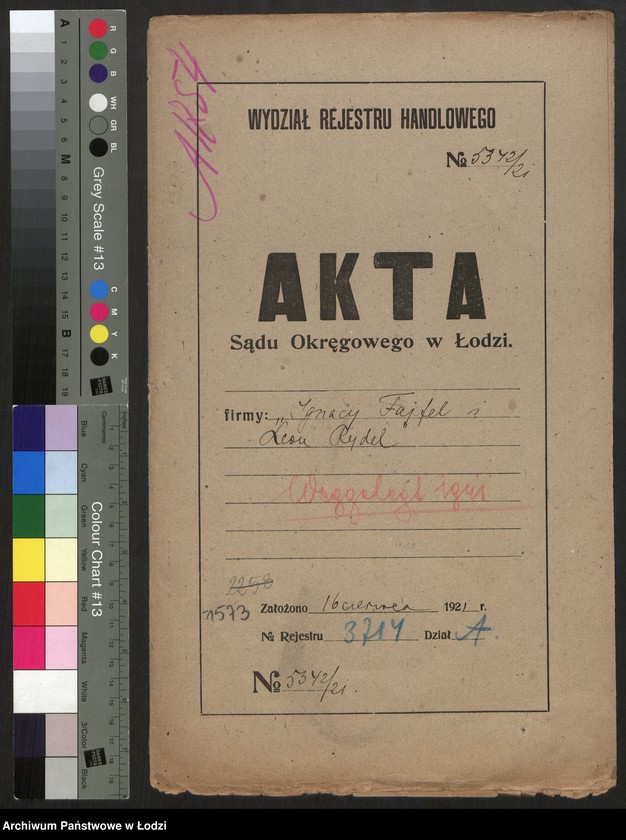 Obraz 2 z jednostki "Leon Rydel i Ignacy Fajfel - fabrykacja i sprzedaż towarów włókienniczych"