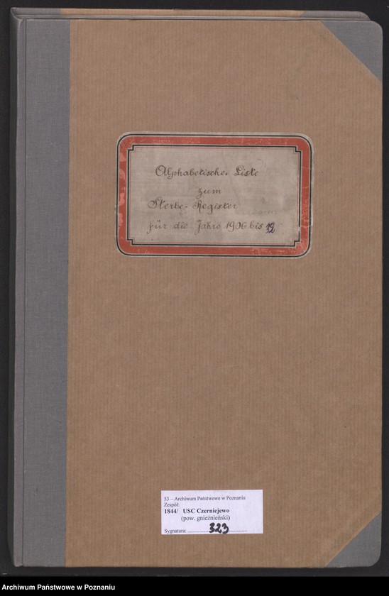 image.from.unit.number "Alphabetische Liste zum Sterbe-Register für dieJahre 1906 bis 1932"