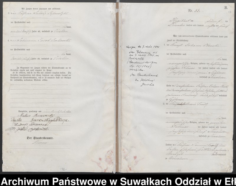 image.from.unit.number "[Heiraths-Haupt-Register des Königlichen Preussischen Standes-Amtes Kumilsko Kreis Johannisburg]"