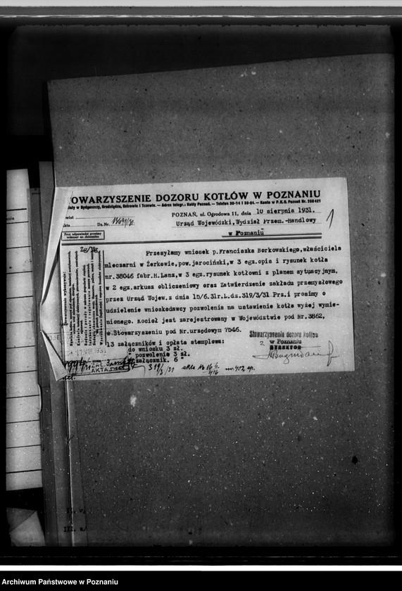 Obraz 5 z jednostki "Mleczarnia Fr. Borkowskiego w Żerkowie nr woj. kotła 3862"