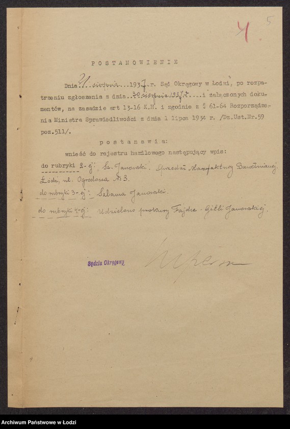 Obraz 7 z jednostki "Szlama Janowski- sprzedaż manufaktury bawełnianej"