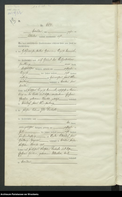 image.from.unit.number "Heirats-Haupt-Register Breslau IV 1908 Band 4"