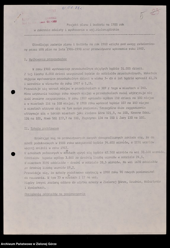 image.from.unit.number "Protokóły z posiedzeń Komisji Oświaty i Wychowania Wojewódzkiej Rady Narodowej w Zielonej Górze; Nr 1 - 4; 1 - 3"