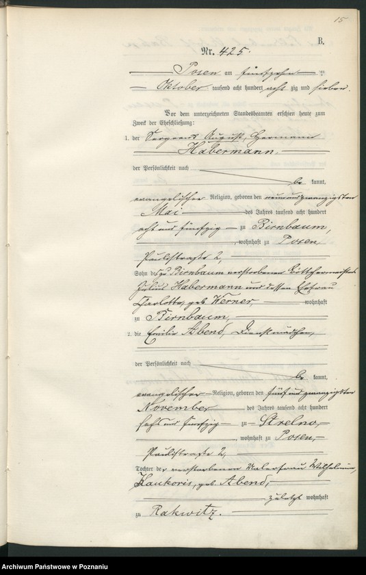 Obraz 18 z jednostki "Księga małżeństw t. III"