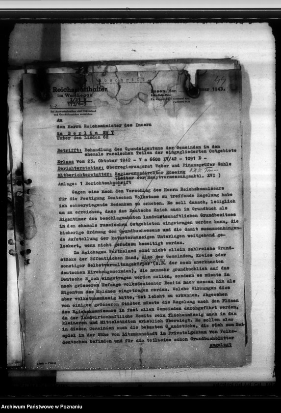 Obraz 10 z jednostki "Erwerb der beschlagnahmten Grundstücke und Gebäude"