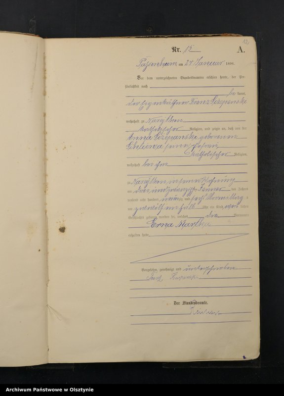 image.from.unit.number "Geburts-Haupt-Register Nr 1 - 225"